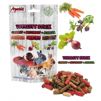 Apetit - VITALITY STICKS with CARROT, BETTROOT AND ALFALFA 120g 